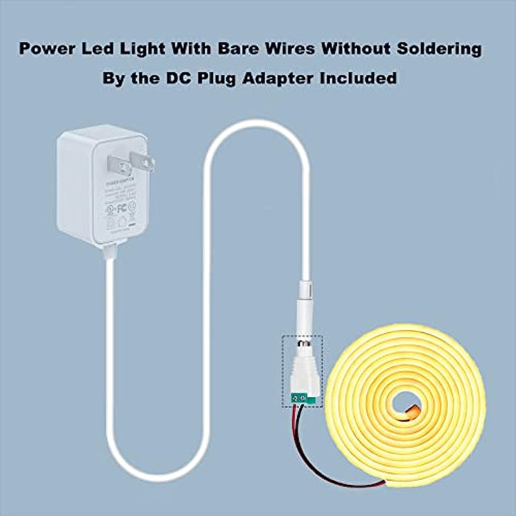 GXILEE UL Listed 12V 1A Power Supply with Switch, 12v Wall Transformer for DC 12v Led Light, Security Camera, Includes DC 5.5mm x 2.1mm Connector, 12Watt Max, 5Ft White Cord