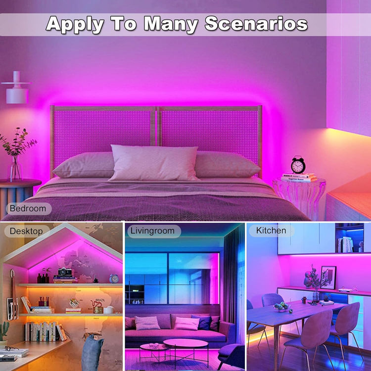 5V USB Powered Pink LED Strip Lights 4.9ft with Dimmer Switch for Bedroom/Gaming Setup/TV Backlighting
