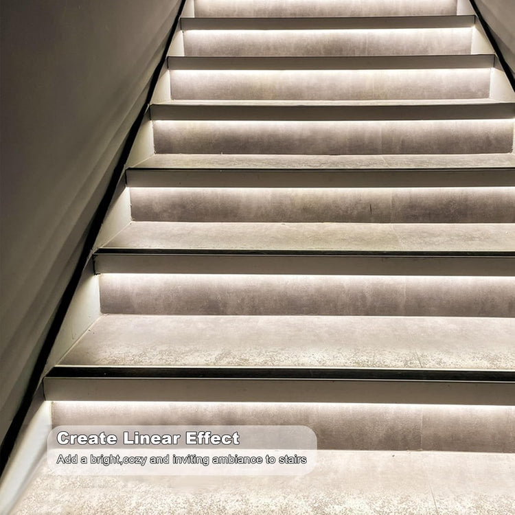 24V CRI 93+16.4ft Flexible & Cuttable Bright White COB LED Strip Lights for Home Office Interior Decoration