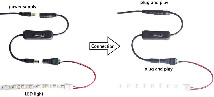 Led Strip Switch Connector Kit for LED Light Strip