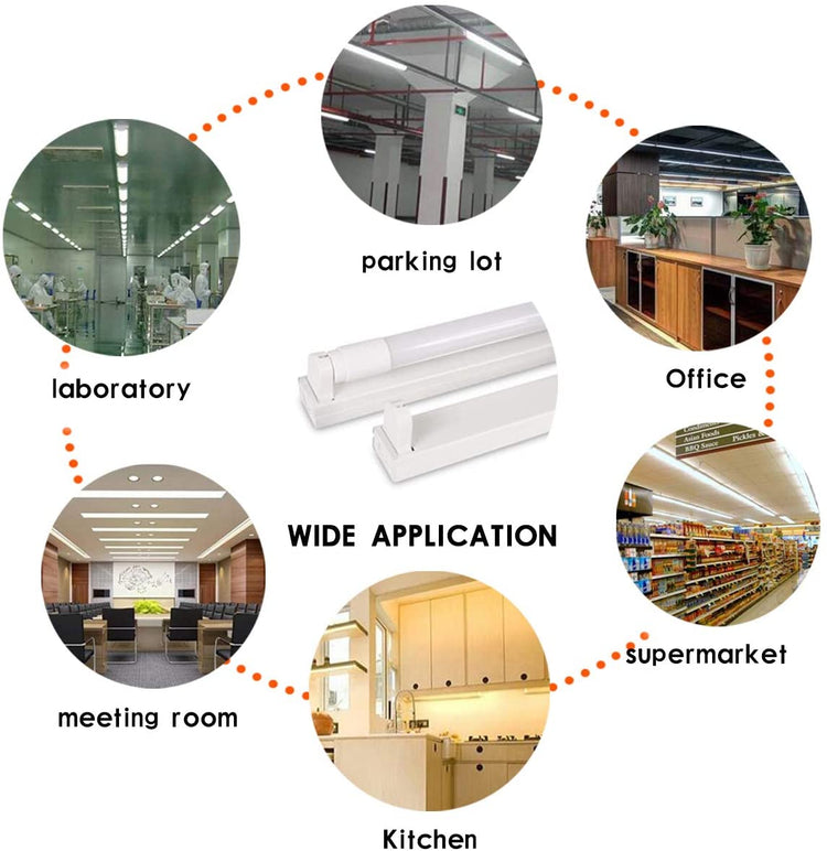 T5 LED Fluorescent Tube Lamp Holder, 8 Pack