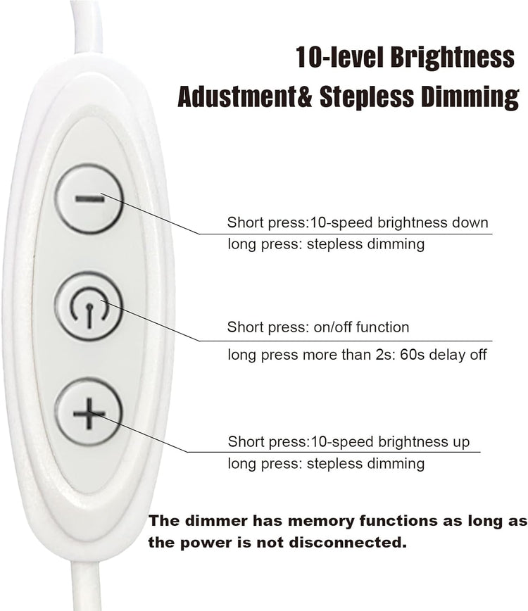 GXILEE USB Light Strip Warm White 3000k CRI92+with Dimmer Switch for Kitchen cabinets, Bedroom, Indoor DIY Lighting