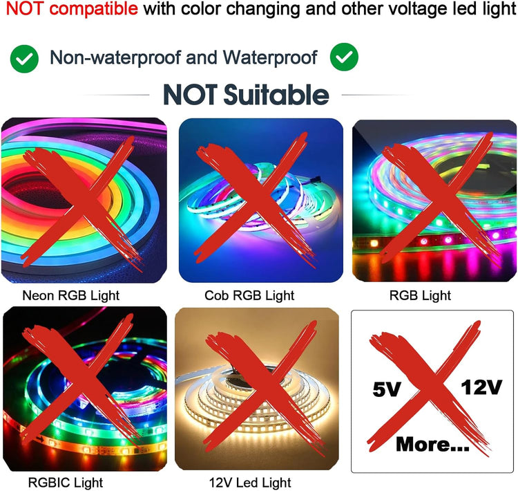 GXILEE 24V LED Power Supply with RF Remote Dimmer, 24V DC Power Supply for 24volt Single Color LED Strip Lights